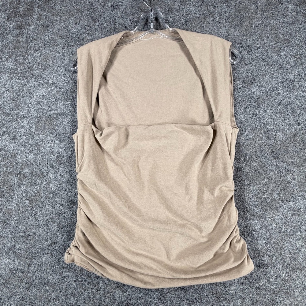 Abercrombie & Fitch Ava Soft Matte Seamless Top Womens XL Brown Ruching Details